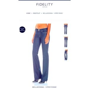 FIDELITY WOMEN DENIM Belladonna. (All details on one of the picture)